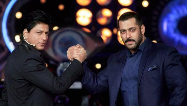 When Shah Rukh joined Salman on the sets of his hit TV show Bigg Boss in December 2015. (COLORS TV) When Shah Rukh joined Salman on the sets of his hit TV show Bigg Boss in December 2015. (COLORS TV)