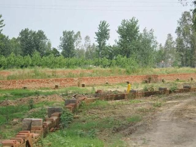 A barren agriculture land that was shown as a residential colony to get higher compensation, in Piplanwala village on the outskirts of Hoshiarpur. (HT File Photo) A barren agriculture land that was shown as a residential colony to get higher compensation, in Piplanwala village on the outskirts of Hoshiarpur. (HT File Photo)