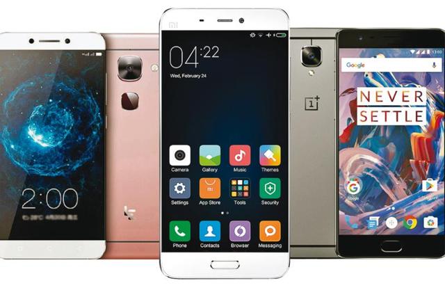 It’s a challenge: The names that are out to give Samsung and Apple a run for their money with their under Rs 25,000 phones include (from left) LeEco, Xiaomi and OnePlus It’s a challenge: The names that are out to give Samsung and Apple a run for their money with their under Rs 25,000 phones include (from left) LeEco, Xiaomi and OnePlus