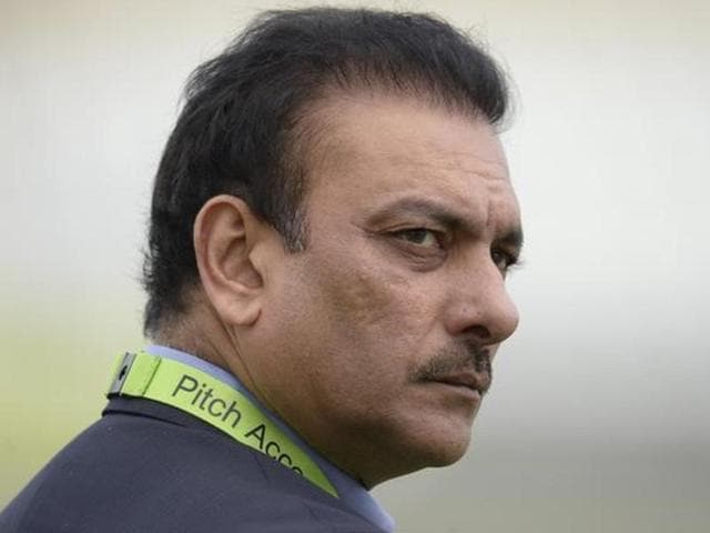 Ravi Shastri looks on before the third one-day international cricket match against England.(Reuters Photo)