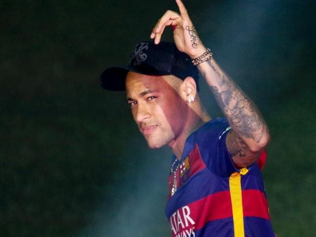 Barcelona's Brazilian forward Neymar acknowledges the crowd during celebrations at the Camp Nou stadium in Barcelona. (AFP File Photo) Barcelona's Brazilian forward Neymar acknowledges the crowd during celebrations at the Camp Nou stadium in Barcelona. (AFP File Photo)
