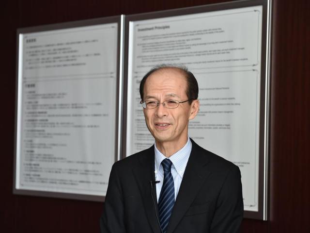 A file picture shows Japan's Government Pension Investment Fund president Norihiro Takahashi in an interview with AFP in Tokyo. (AFP) A file picture shows Japan's Government Pension Investment Fund president Norihiro Takahashi in an interview with AFP in Tokyo. (AFP)