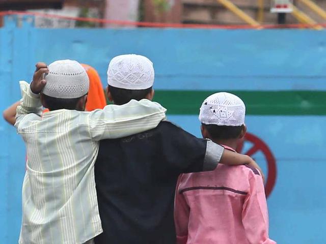 Jaipur, Rajasthan, India- July 01 : Children head for prayers of the last friday in the holy month of Ramjan , at Jaipur, Rajasthan, India on Friday, 01 June, 2016. ( Photo by - Himanshu Vyas/ Hindustan Times) (Himanshu Vyas/ ht photo) Jaipur, Rajasthan, India- July 01 : Children head for prayers of the last friday in the holy month of Ramjan , at Jaipur, Rajasthan, India on Friday, 01 June, 2016. ( Photo by - Himanshu Vyas/ Hindustan Times) (Himanshu Vyas/ ht photo)