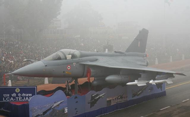 LCA Tejas during Republic Day parade at Raj Path in New Delhi on Tuesday January 26, 2010. (Mohd Zakir/HT File Photo) LCA Tejas during Republic Day parade at Raj Path in New Delhi on Tuesday January 26, 2010. (Mohd Zakir/HT File Photo)