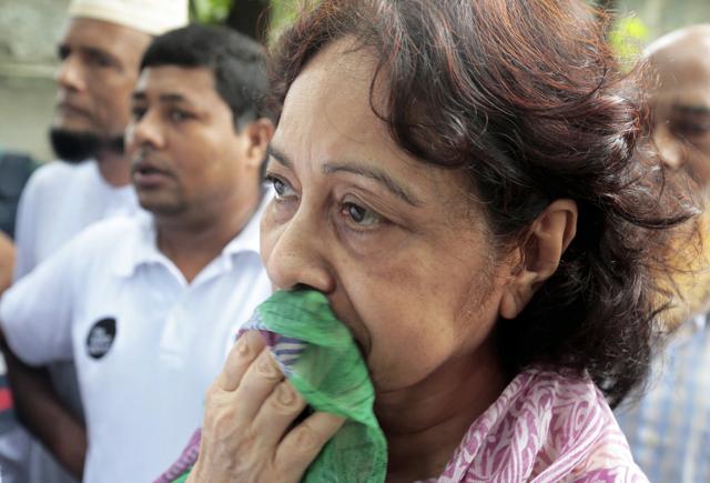 Hosne Ara Karim, whose son and daughter-in-law were rescued from the restaurant that was attacked. (AP) Hosne Ara Karim, whose son and daughter-in-law were rescued from the restaurant that was attacked. (AP)