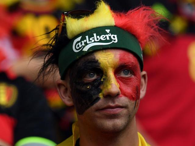 A Belgium supporter reacts after the Euro 2016 match between against Wales. (AFP Photo) 