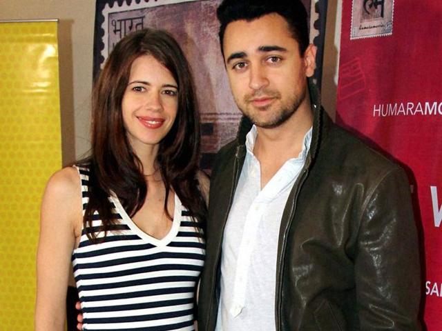 Kalki Koechlin and Imaran Khan during the special screening of short film The Virgins in Mumbai. (PTI)