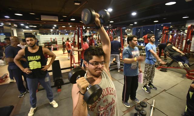 Kabir Gawlani says that after the testosterone shots and the chest surgery, he felt he needed to add a bit of muscle. Kabir is seen here at his neighbourhood gym. (Raj K Raj/HT) Kabir Gawlani says that after the testosterone shots and the chest surgery, he felt he needed to add a bit of muscle. Kabir is seen here at his neighbourhood gym. (Raj K Raj/HT)
