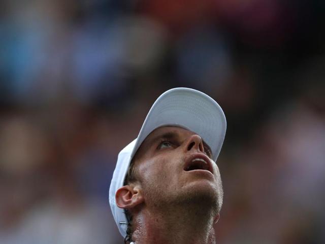 Sam Querrey reacts after missing a shot. (AFP) Sam Querrey reacts after missing a shot. (AFP)