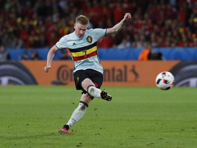 Belgium's Kevin De Bruyne during their match against Wales.  (Reuters Photo) 