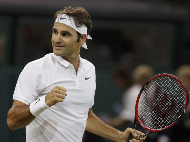 Switzerland's Roger Federer in action against Great Britain's Daniel Evans.(Reuters Photo)