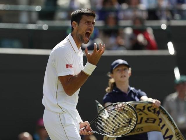 Djokovic lets out a scream of frustration. (Reuters) Djokovic lets out a scream of frustration. (Reuters)