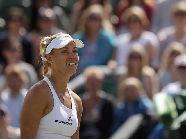 Germany's Angelique Kerber celebrates winning her match against compatriot Carina Witthoeft. (REUTERS) Germany's Angelique Kerber celebrates winning her match against compatriot Carina Witthoeft. (REUTERS)