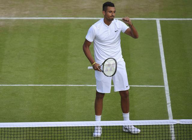 Kyrgios proved too good for Brown in the end. (REUTERS)