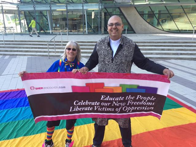 Alex Sangha (right) who will be a grand marshal at the Pride parade in Vancouver this year. (Courtesy: Alex Sangha) Alex Sangha (right) who will be a grand marshal at the Pride parade in Vancouver this year. (Courtesy: Alex Sangha)