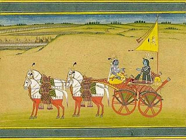 The Haryana government had faced criticism last year when it announced to include texts from the ‘Bhagavad Gita’ in school curriculum. The opposition Congress termed it an attempt to saffronise education. (Wiki commons) The Haryana government had faced criticism last year when it announced to include texts from the ‘Bhagavad Gita’ in school curriculum. The opposition Congress termed it an attempt to saffronise education. (Wiki commons)