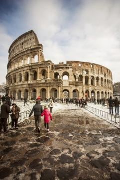 The Colosseum is also known as the Flavian Amphitheatre. Two-thirds of the original structure is currently in ruins. (Getty Images) The Colosseum is also known as the Flavian Amphitheatre. Two-thirds of the original structure is currently in ruins. (Getty Images)