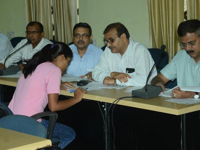 Bihar board ‘topper’ Ruby Rai appears for the re-test before an expert panel, failing which, she was detained by a special investigation team in Patna on June 25, 2016. (Santosh Kumar/ HT file photo) Bihar board ‘topper’ Ruby Rai appears for the re-test before an expert panel, failing which, she was detained by a special investigation team in Patna on June 25, 2016. (Santosh Kumar/ HT file photo)