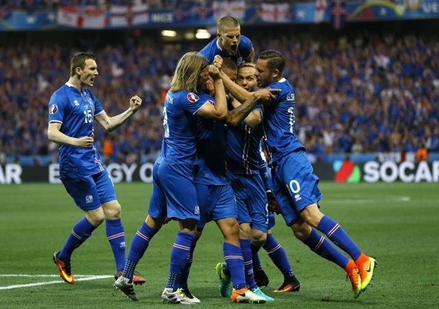 Iceland have created two goals from throws straight into the penalty area during their fairytale run to the last eight.(AP) Iceland have created two goals from throws straight into the penalty area during their fairytale run to the last eight.(AP)