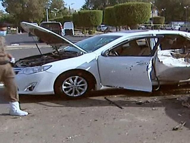 In this Monday July 4, 2016 TV grab from footage released by Al-Ekhbariya, Saudi security forces investigate the scene of an explosion in Jeddah, Saudi Arabia. Two explosions took place in Qatif on Monday evening near a mosque. (AP) In this Monday July 4, 2016 TV grab from footage released by Al-Ekhbariya, Saudi security forces investigate the scene of an explosion in Jeddah, Saudi Arabia. Two explosions took place in Qatif on Monday evening near a mosque. (AP)