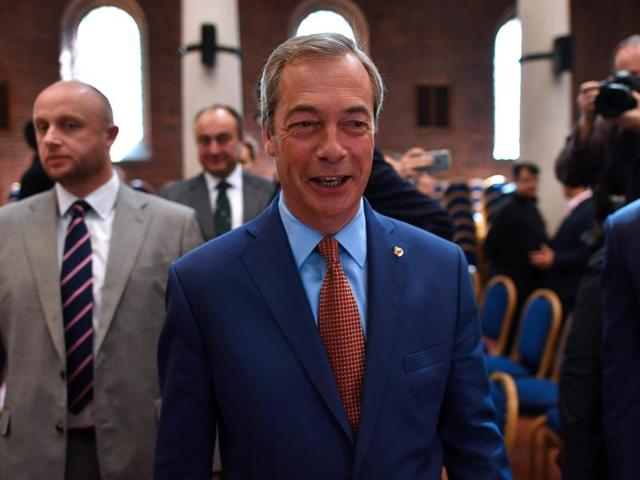 Nigel Farage, the leader of the United Kingdom Independence Party (UKIP), leaves a news conference after announcing that he was stepping down as leader of the party. (Reuters) Nigel Farage, the leader of the United Kingdom Independence Party (UKIP), leaves a news conference after announcing that he was stepping down as leader of the party. (Reuters)