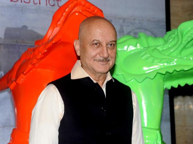 Anupam Kher attended a party for the inauguration of a restaurant in Mumbai. (AFP) 