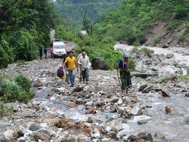Soldiers searching for survivors of a landslide following torrential rains in the Pithoragarh area of Uttarakhand (AFP) Soldiers searching for survivors of a landslide following torrential rains in the Pithoragarh area of Uttarakhand (AFP)