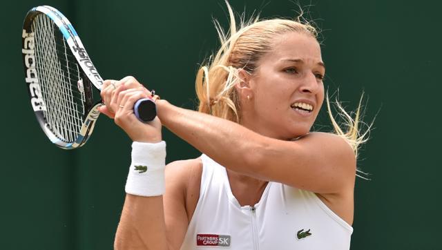 Slovakia's Dominika Cibulkova will play Svetlana Kuznetsova in the semi-final after defeating Simona Halep in straight sets. (AFP) Slovakia's Dominika Cibulkova will play Svetlana Kuznetsova in the semi-final after defeating Simona Halep in straight sets. (AFP)