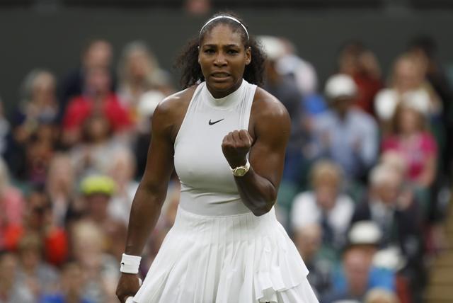 USA's Serena Williams celebrates winning her match against USA's Christina McHale. (Reuters Photo) USA's Serena Williams celebrates winning her match against USA's Christina McHale. (Reuters Photo)