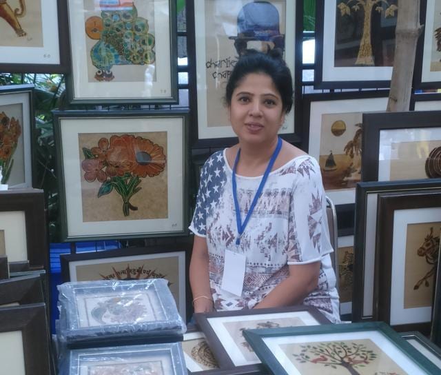 Amita Dutta uses coffee to paint.