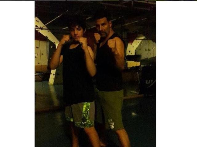 Akshay Kumar had a martial arts session with his son Aarav recently. (Instagram) 