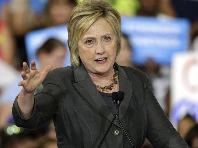 In this file photo, Democratic presidential candidate Hillary Clinton gestures as she speaks during a rally. (AP Photo) In this file photo, Democratic presidential candidate Hillary Clinton gestures as she speaks during a rally. (AP Photo)