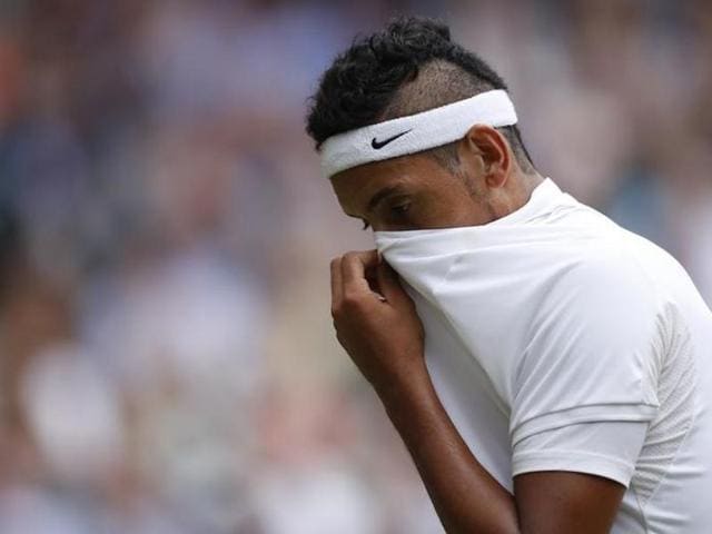 Nick Kyrgios reacts during his match against Great Britain's Andy Murray. (Reuters Photo) Nick Kyrgios reacts during his match against Great Britain's Andy Murray. (Reuters Photo)