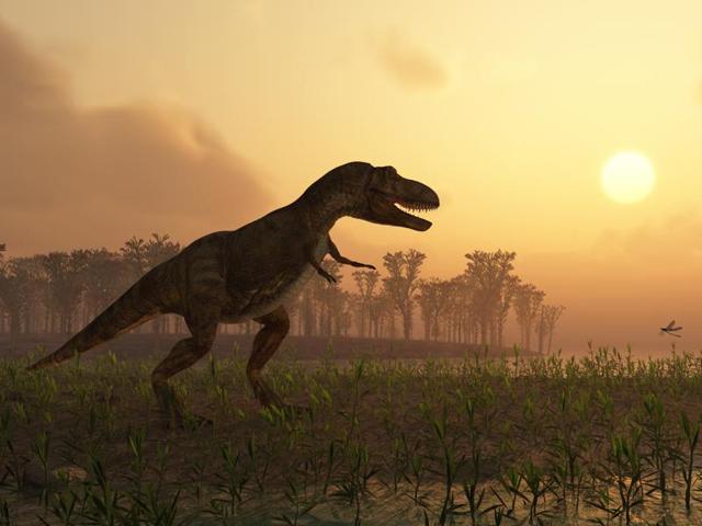 The wipeout of dinosaurs, said a trio of US-based researchers in the new paper, was caused by two periods of global warming -- the first sparked by monster volcanic eruptions in what is India today, and the second by the space rock impact itself. (Shutterstock) The wipeout of dinosaurs, said a trio of US-based researchers in the new paper, was caused by two periods of global warming -- the first sparked by monster volcanic eruptions in what is India today, and the second by the space rock impact itself. (Shutterstock)