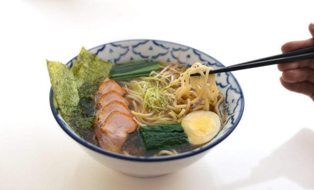 A bowl of ramen noodle soup at Fuji, Connaught Place. A bowl of ramen noodle soup at Fuji, Connaught Place.
