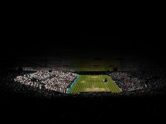 A view of Centre Court during Federer’s match against Cilic. (AFP)