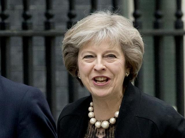 British home secretary and leadership candidate for Britain's ruling Conservative Party Theresa May arrives for a cabinet meeting at 10 Downing Street in London. (AP Photo) British home secretary and leadership candidate for Britain's ruling Conservative Party Theresa May arrives for a cabinet meeting at 10 Downing Street in London. (AP Photo)
