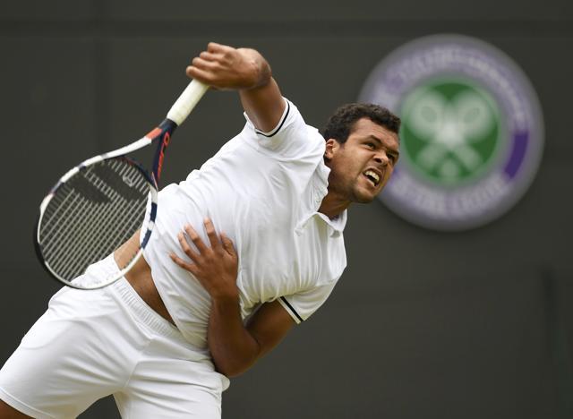 France's Jo-Wilfried Tsonga against France's Richard Gasquet. (Reuters Photo) France's Jo-Wilfried Tsonga against France's Richard Gasquet. (Reuters Photo)