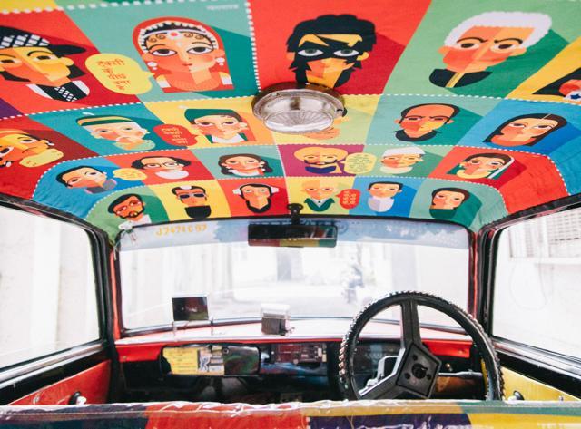 Interiors of a taxi revamped earlier by Taxi Fabric Interiors of a taxi revamped earlier by Taxi Fabric