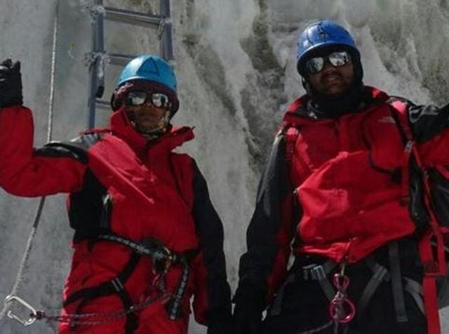 Pune residents Dinesh Rathod and wife Tarakeshwari, both police constables, grabbed headlines in May after they claimed to have climbed Mount Everest, the first Indian couple to accomplish the feat. (Facebook) Pune residents Dinesh Rathod and wife Tarakeshwari, both police constables, grabbed headlines in May after they claimed to have climbed Mount Everest, the first Indian couple to accomplish the feat. (Facebook)