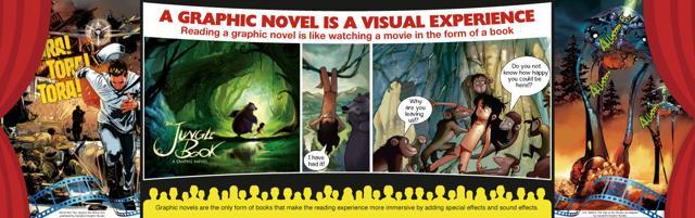 The visual experience that a graphic novel creates, builds the interest of the reader. The visual experience that a graphic novel creates, builds the interest of the reader.
