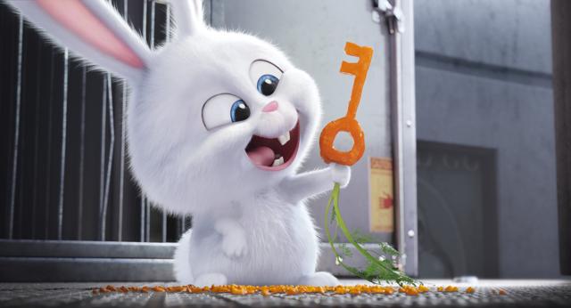 Kevin Hart as the human-hating, psychotic bunny is the biggest highlight of the movie. (Universal)