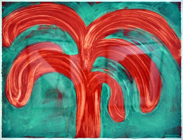 Howard Hodgkin’s hand-coloured etching, Indian Tree. (Raj k Raj / HT Photo) Howard Hodgkin’s hand-coloured etching, Indian Tree. (Raj k Raj / HT Photo)