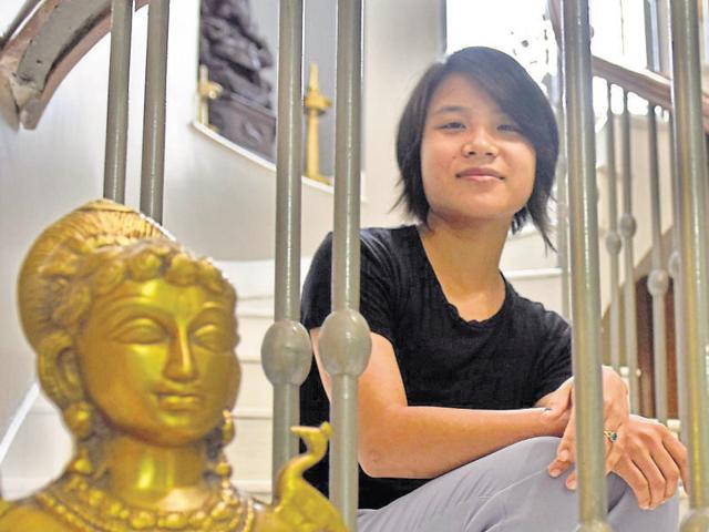 Kshetrimayum Margaret Devi, a football player from Manipur, got direct admission in Delhi University under sports quota. (Sushil Kumar/ Hindustan Times) Kshetrimayum Margaret Devi, a football player from Manipur, got direct admission in Delhi University under sports quota. (Sushil Kumar/ Hindustan Times)