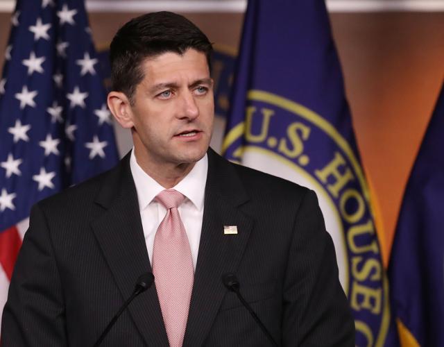 House speaker Paul Ryan speaks to the media during his weekly news conference on Capitol Hill in Washington, DC on Thursday. (AFP) House speaker Paul Ryan speaks to the media during his weekly news conference on Capitol Hill in Washington, DC on Thursday. (AFP)