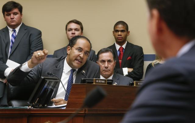 House oversight and government reform committee member Rep Will Hurd questions FBI director James Comey as he testifies on Capitol Hill on Thursday. (AP) House oversight and government reform committee member Rep Will Hurd questions FBI director James Comey as he testifies on Capitol Hill on Thursday. (AP)