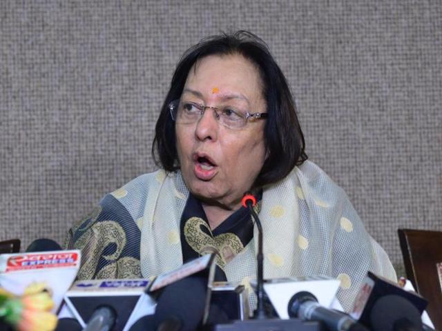 File photo of Union minister of minority affairs Najma Heptulla. In an unexpected development, she and another Union minister Kalraj Mishra were retained in the second Modi cabinet reshuffle. (Mujeeb Faruqui / HT Photo) File photo of Union minister of minority affairs Najma Heptulla. In an unexpected development, she and another Union minister Kalraj Mishra were retained in the second Modi cabinet reshuffle. (Mujeeb Faruqui / HT Photo)