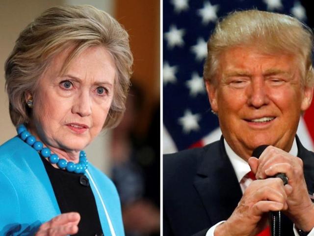 A combination photo shows US Democratic presidential candidate Hillary Clinton and Republican candidate Donald Trump in Los Angeles. A combination photo shows US Democratic presidential candidate Hillary Clinton and Republican candidate Donald Trump in Los Angeles.