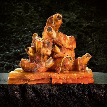 Chef Manish Mehrotra’s meetha achar spare ribs, sun-dried mango, toasted onion seed Chef Manish Mehrotra’s meetha achar spare ribs, sun-dried mango, toasted onion seed
