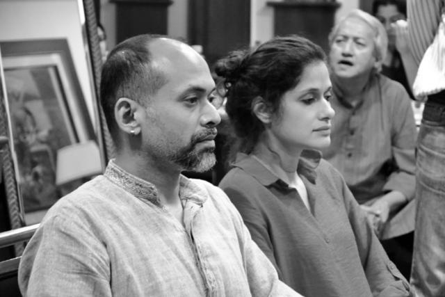 The crew at the rehearsal. Dutt says that as he sat down to write, friends wondered why he was interested in a character who was no more than a “shyster” and had “jockeyed for power” all her life. “But I thought here was a widow, a refugee, who had no political advantage to begin with, no land, and yet, Jahangir fell for her,” he says. (HT File photo ) The crew at the rehearsal. Dutt says that as he sat down to write, friends wondered why he was interested in a character who was no more than a “shyster” and had “jockeyed for power” all her life. “But I thought here was a widow, a refugee, who had no political advantage to begin with, no land, and yet, Jahangir fell for her,” he says. (HT File photo )